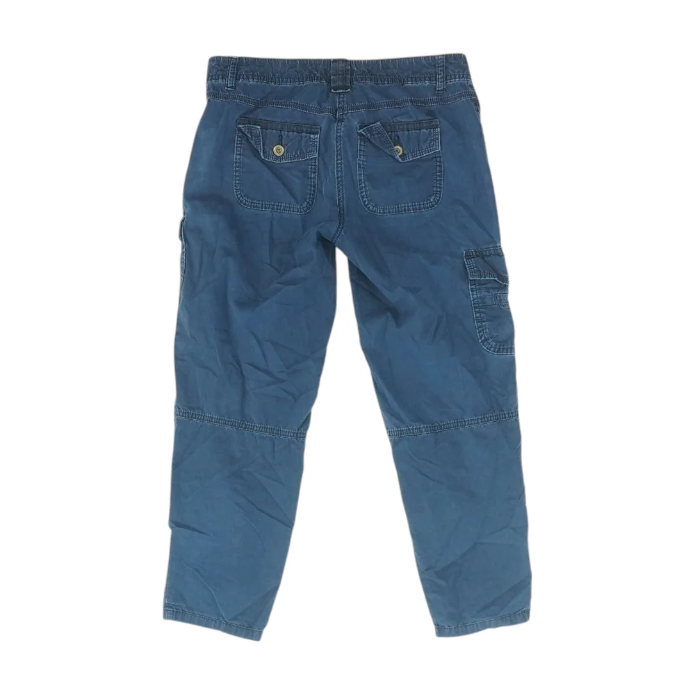 Blue Solid 5-Pocket Capris - Image 2