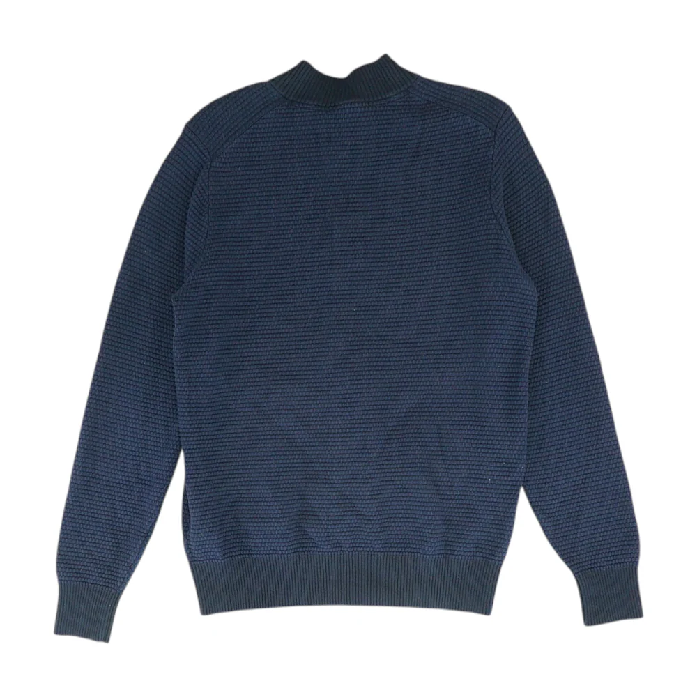 Navy Solid 1/4 Zip Sweater - Image 2