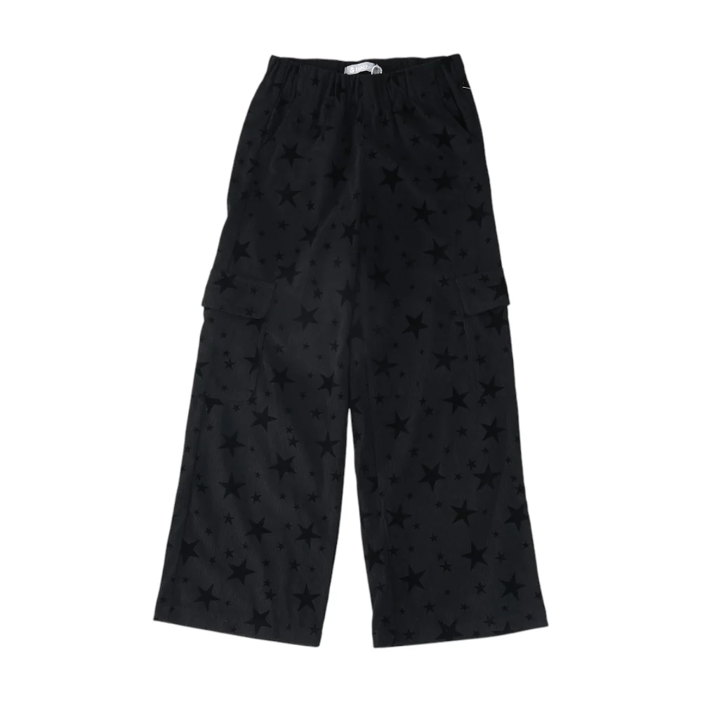 Black Print Chino Pants