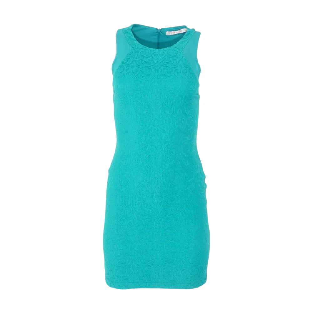 Green Print Mini Dress