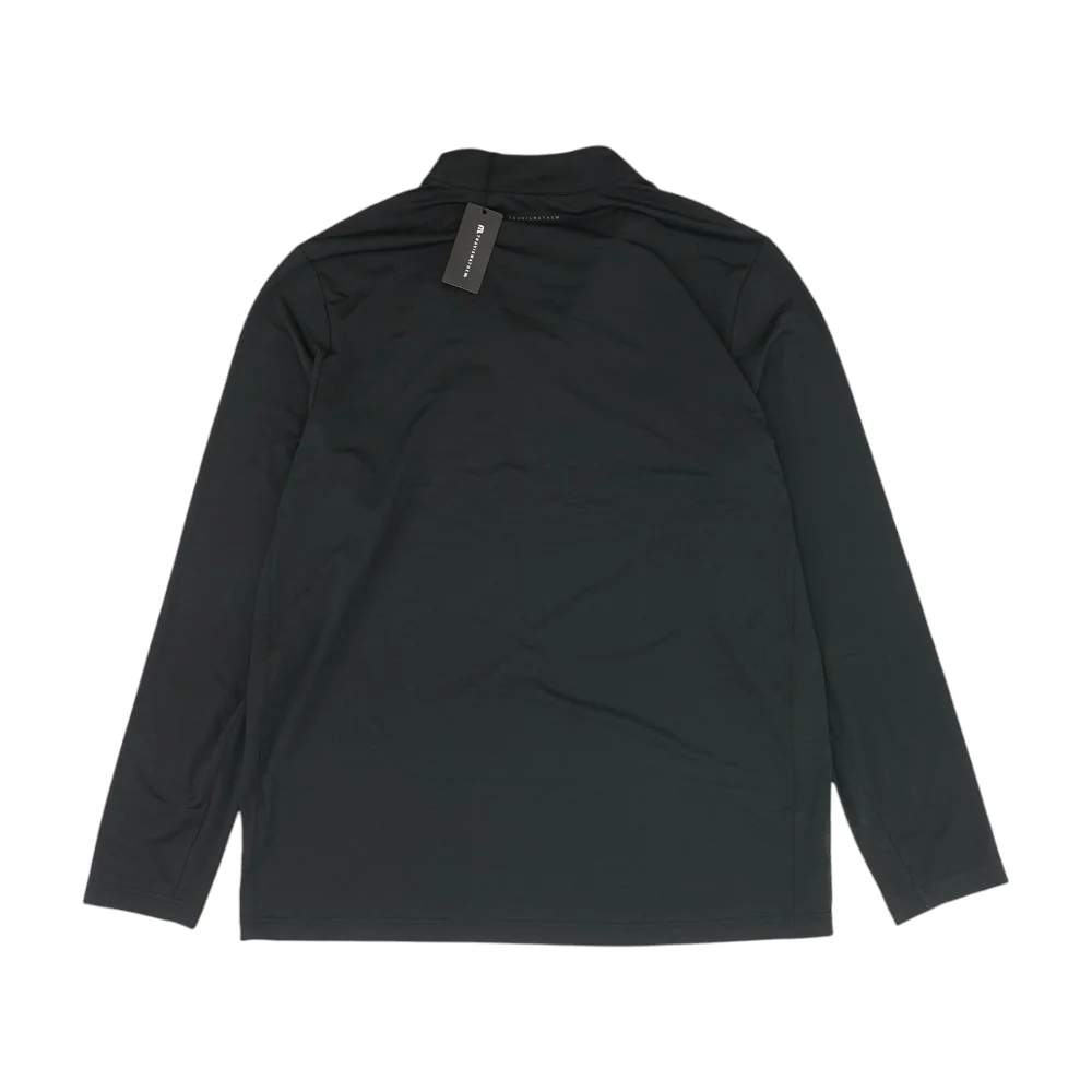 Black Solid 1/4 Zip Pullover - Image 2
