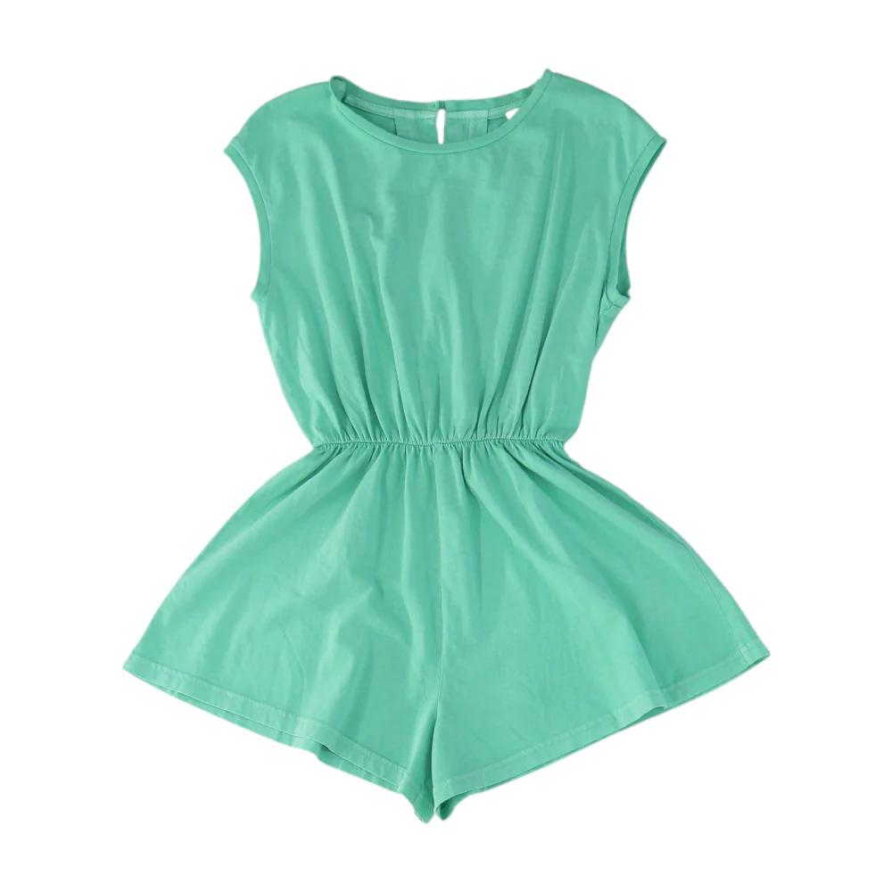 Green Short Sleeve One-Piece