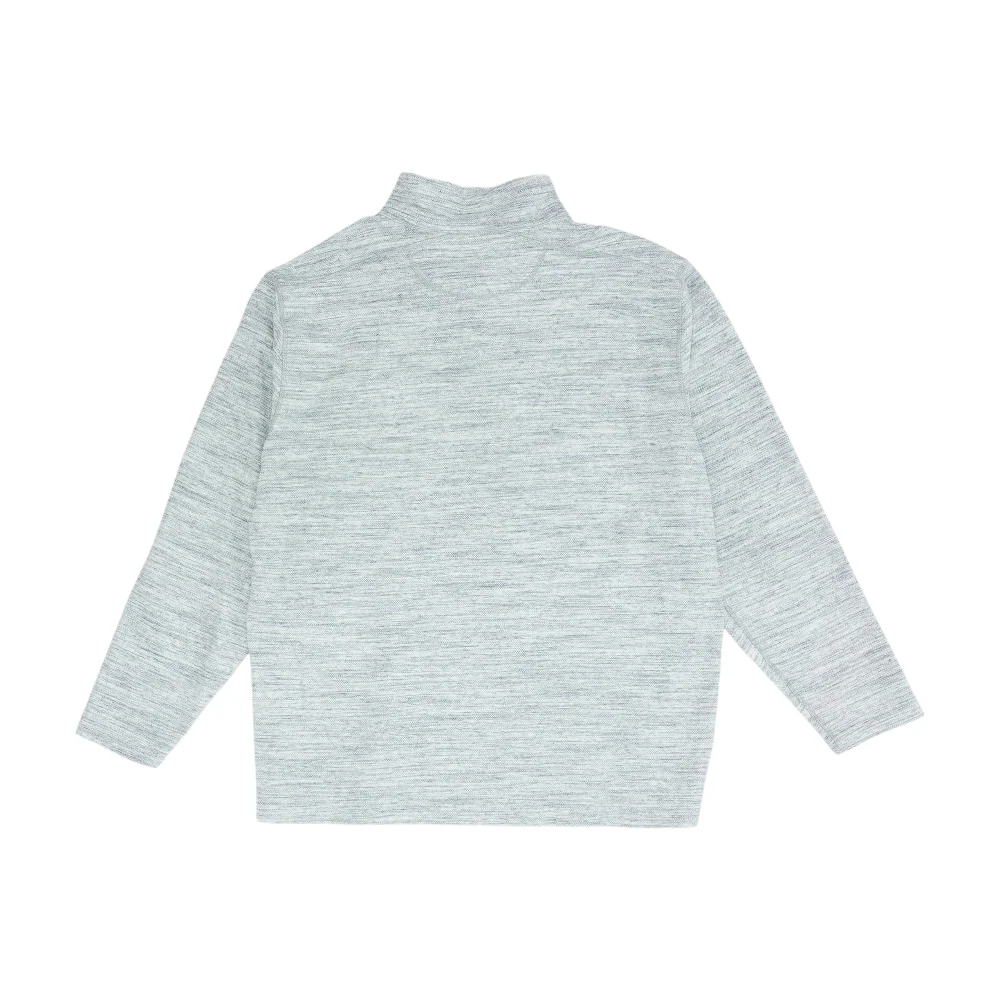 Gray Solid 1/4 Zip Pullover - Image 2
