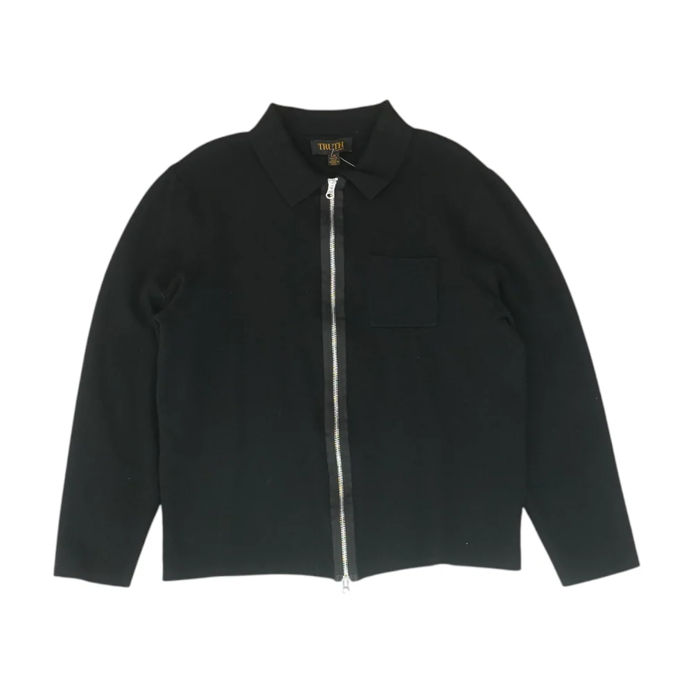 Black Solid Cardigan Sweater