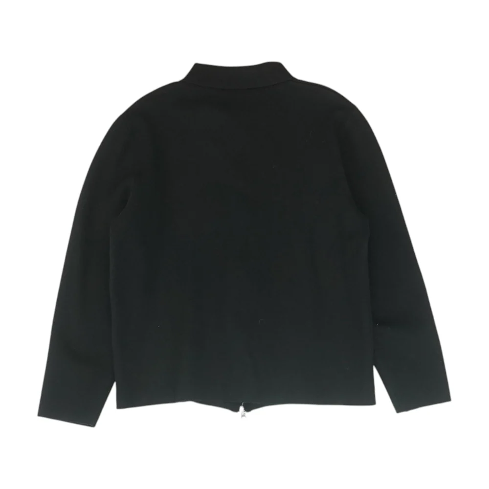 Black Solid Cardigan Sweater - Image 2