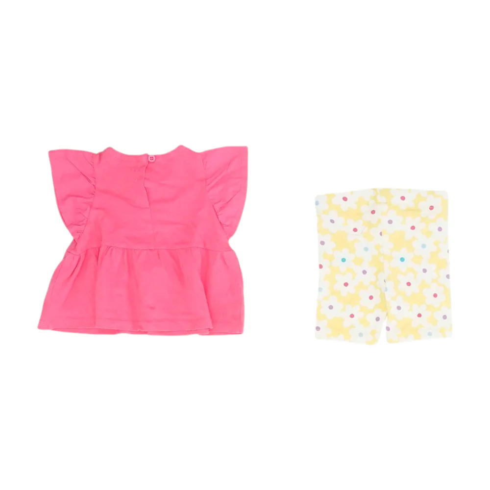 Yellow Floral Short Sleeve Set - Image 2