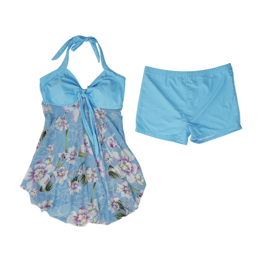 Blue Maternity Floral Two-Piece