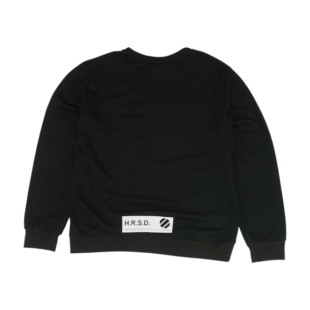 Black Solid Sweatshirt Pullover - Image 2