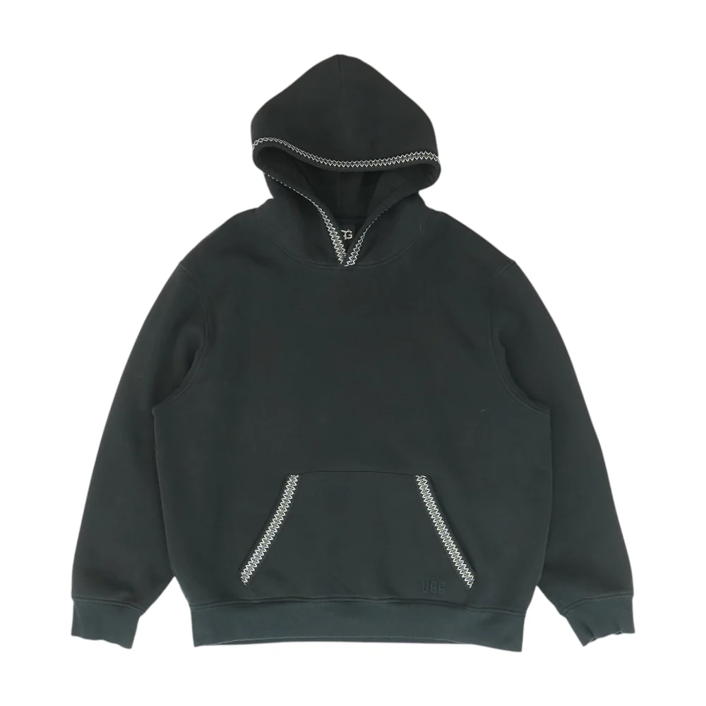 Black Solid Hoodie Pullover