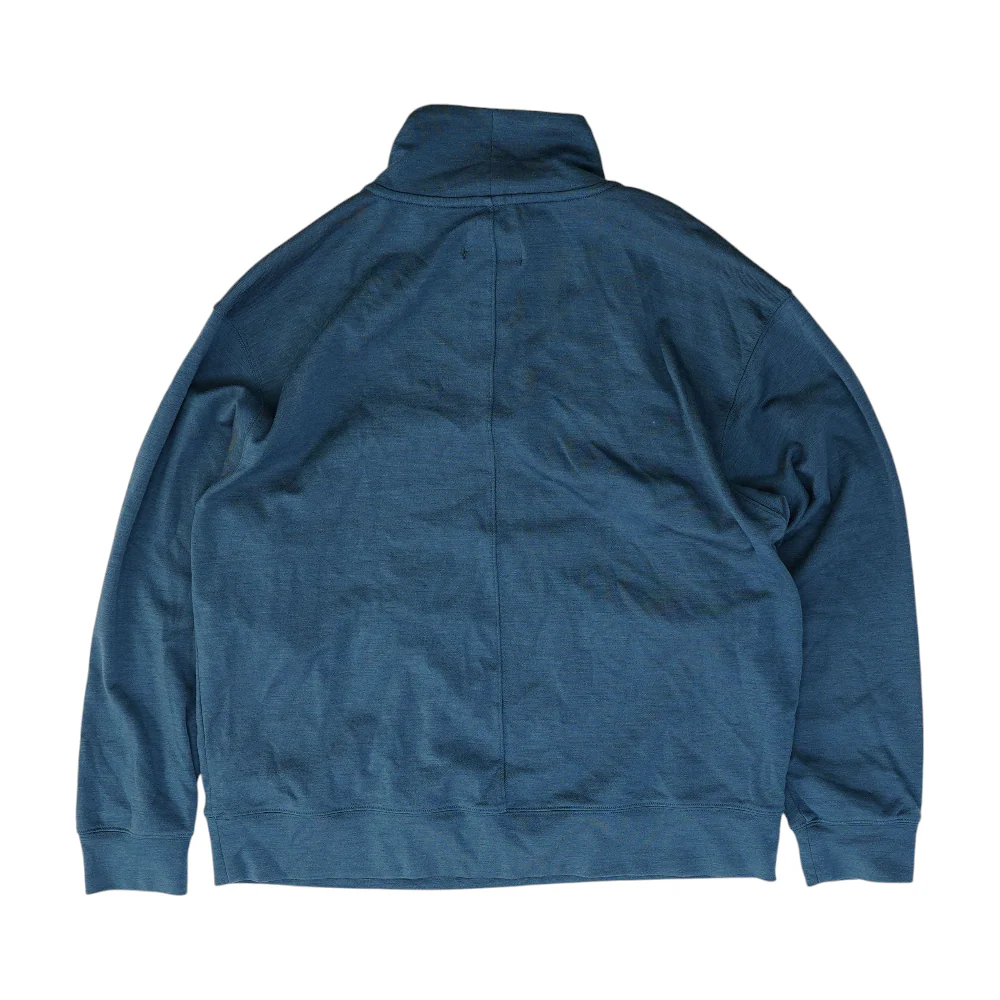 Blue Solid 1/4 Zip Pullover - Image 2