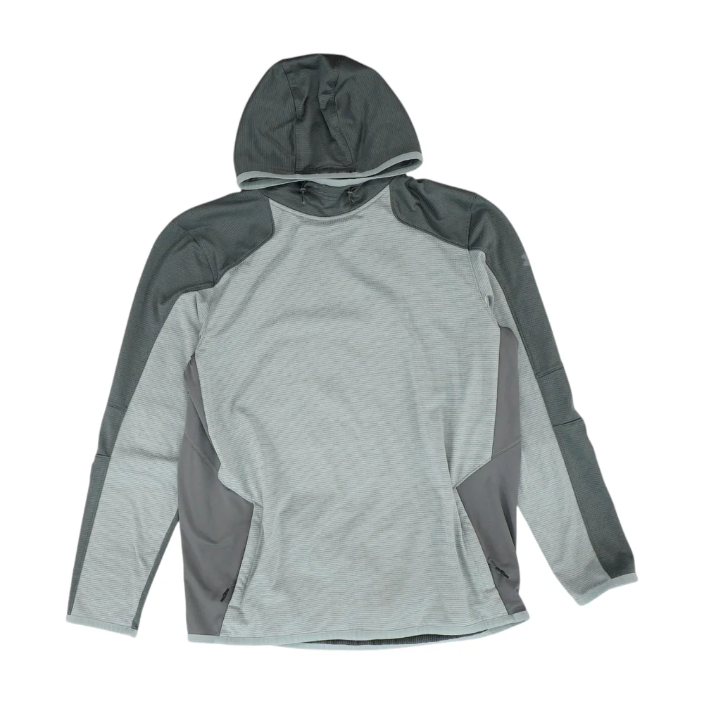 Gray Solid Hoodie Pullover