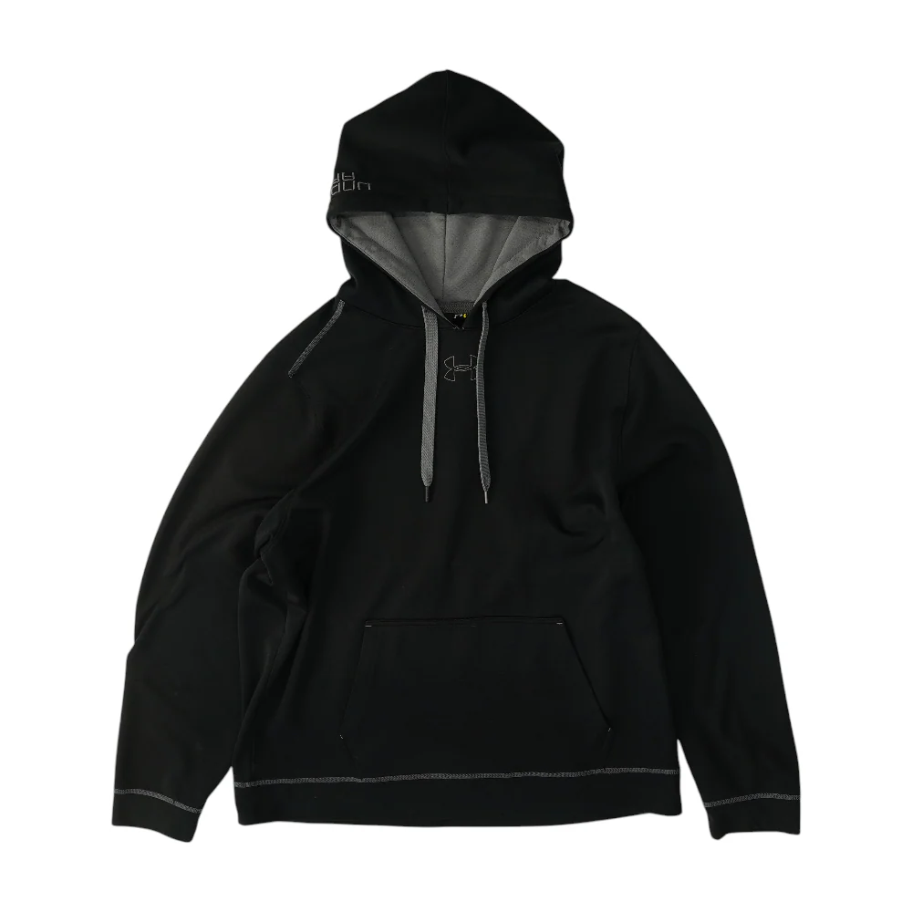 Black Solid Hoodie Pullover