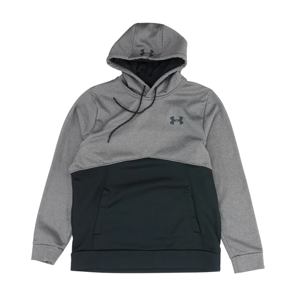 Gray Color Block Hoodie Pullover
