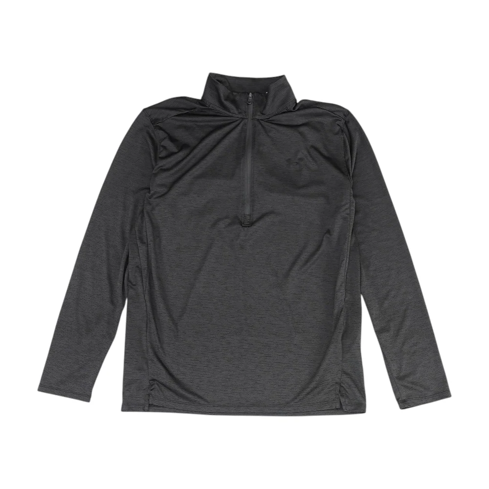 Gray Striped 1/4 Zip Pullover
