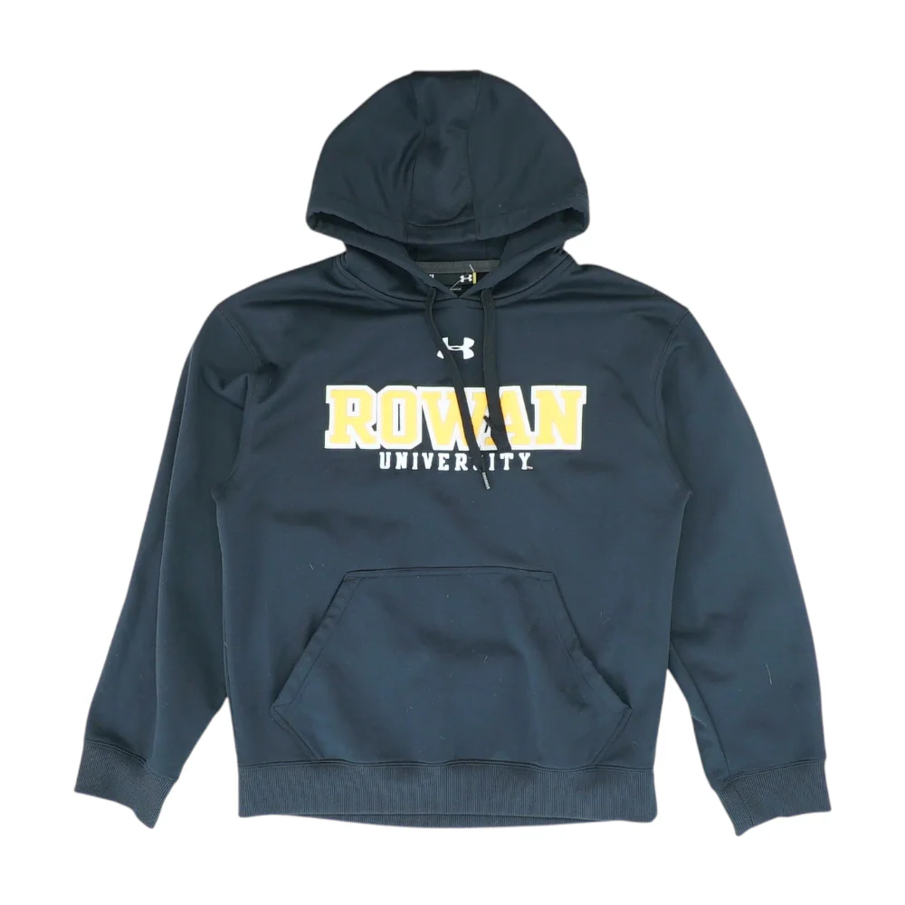 Black Rowan University Solid Hoodie Pullover