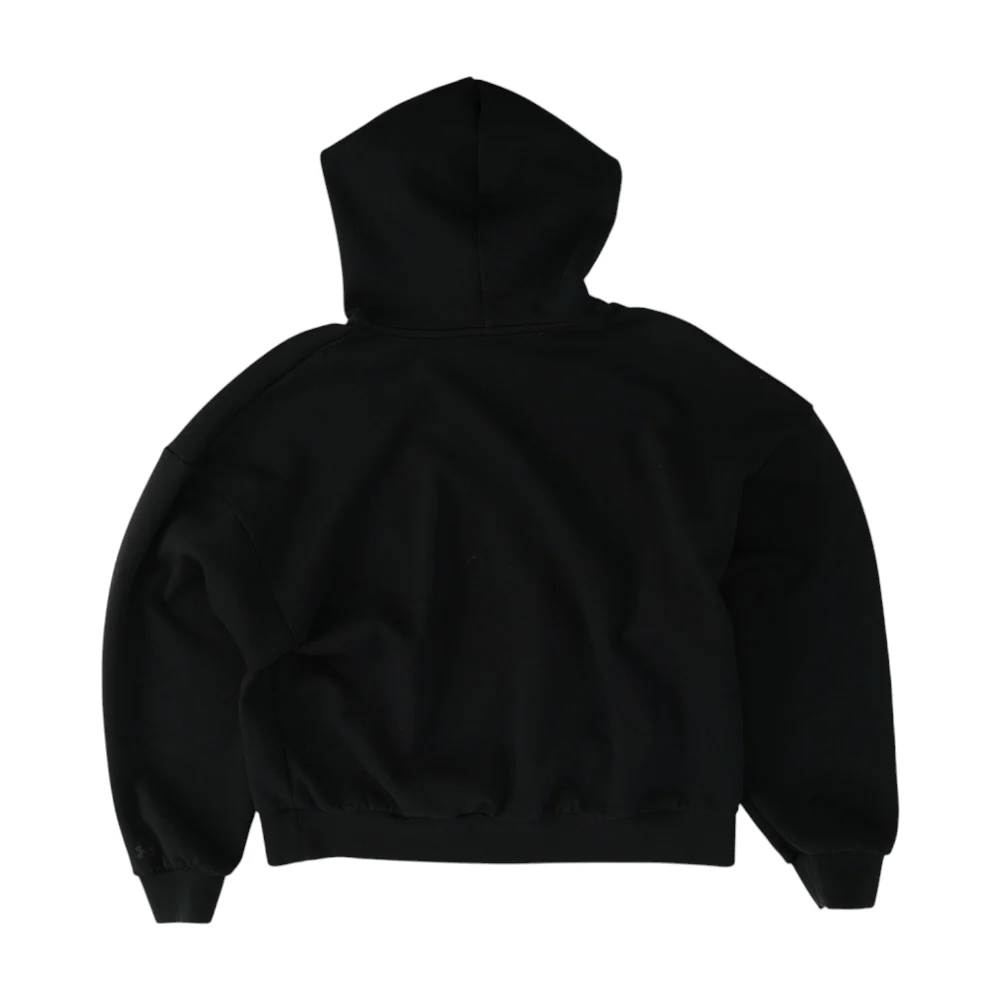 Black Solid Hoodie Pullover - Image 2
