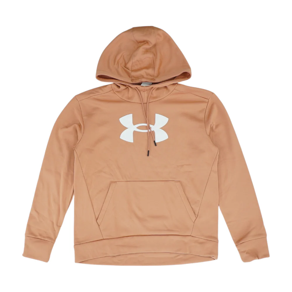 Peach Solid Hoodie Pullover