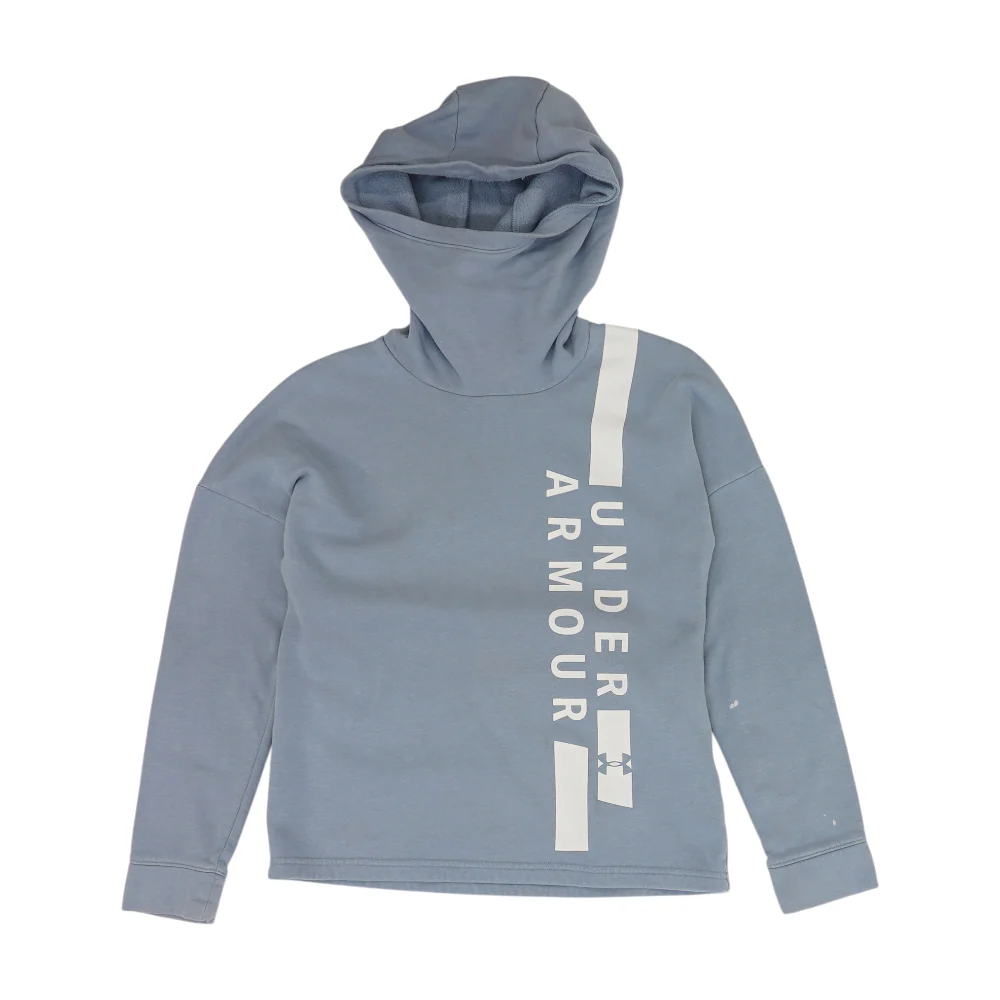 Blue Solid Hoodie Pullover