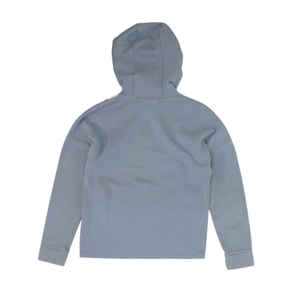 Blue Solid Hoodie Pullover - Image 2