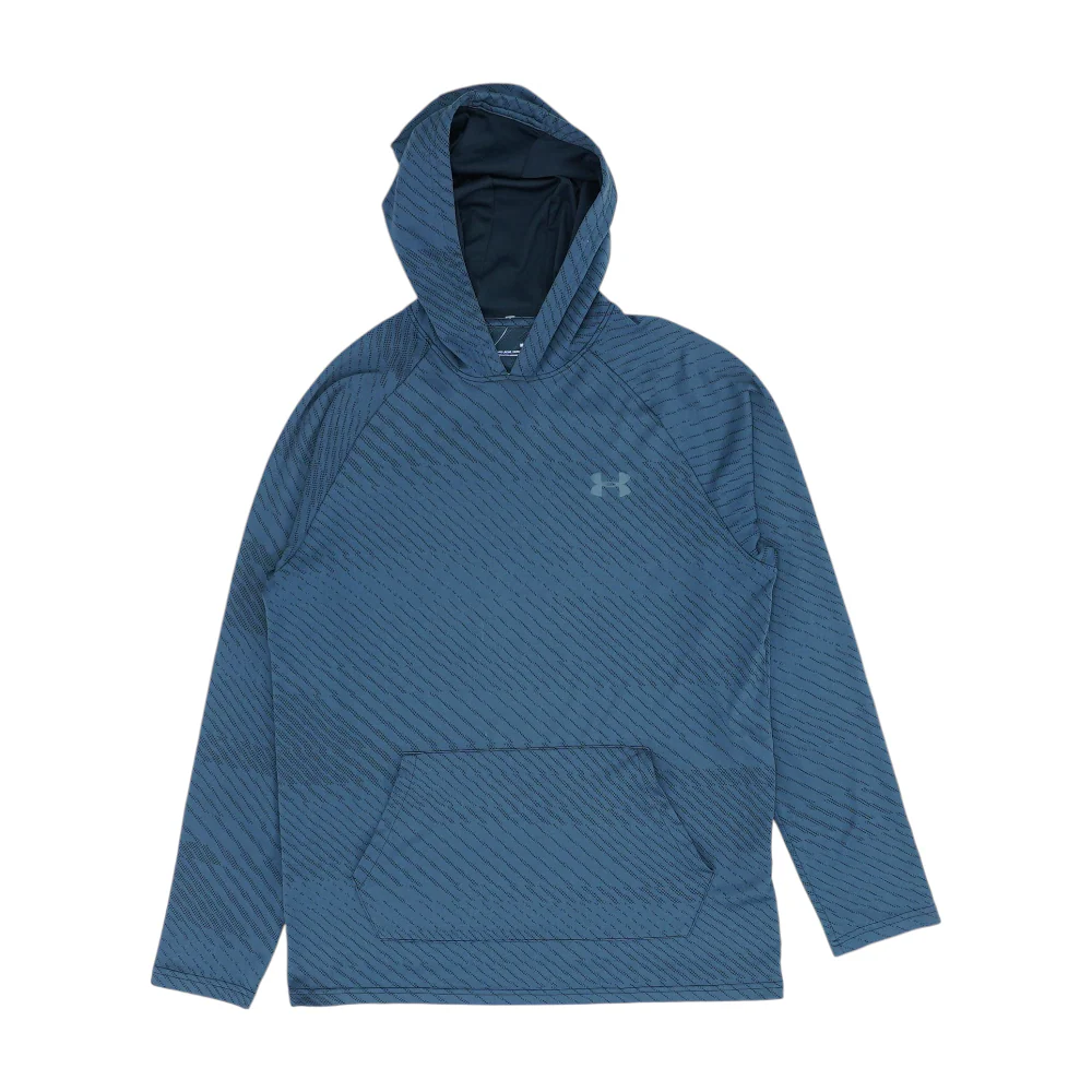 Gray Striped Hoodie Pullover