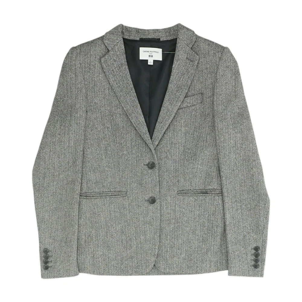 Black Herringbone Blazer