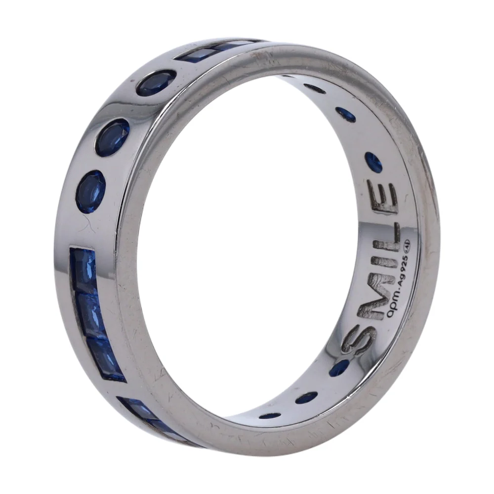 Sterling Silver Cubic Zirconia Band Ring - Image 5