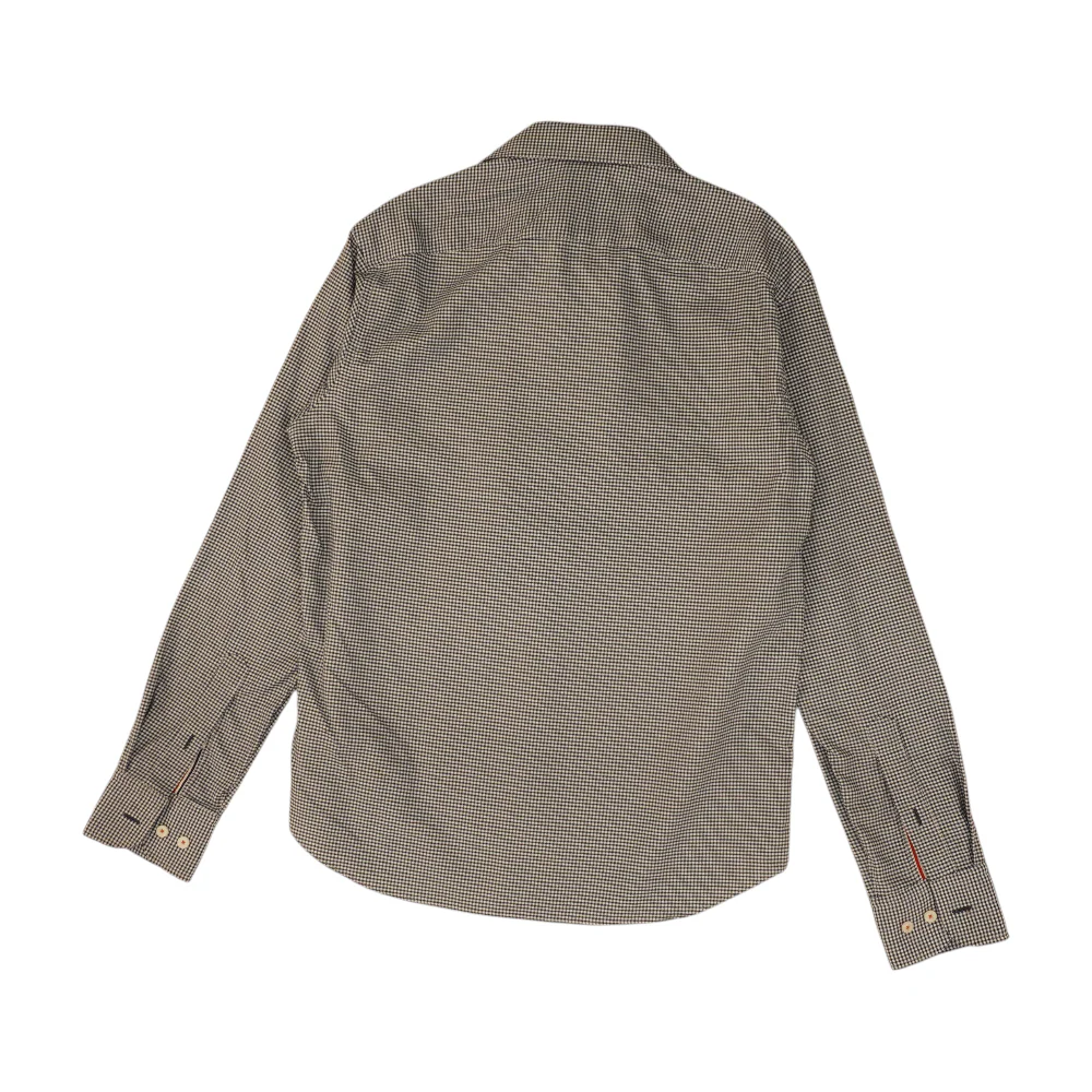 Navy Houndstooth Long Sleeve Button Down - Image 2