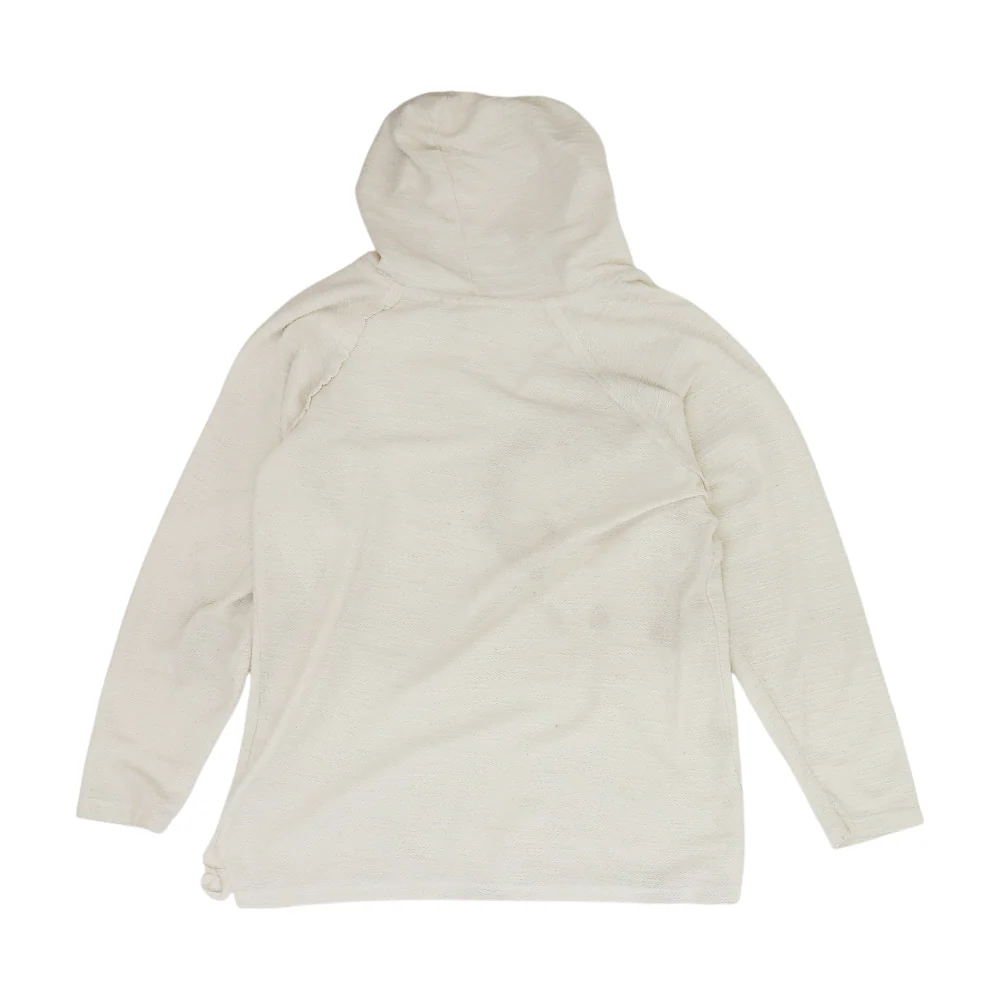 White Solid Hoodie Pullover - Image 2
