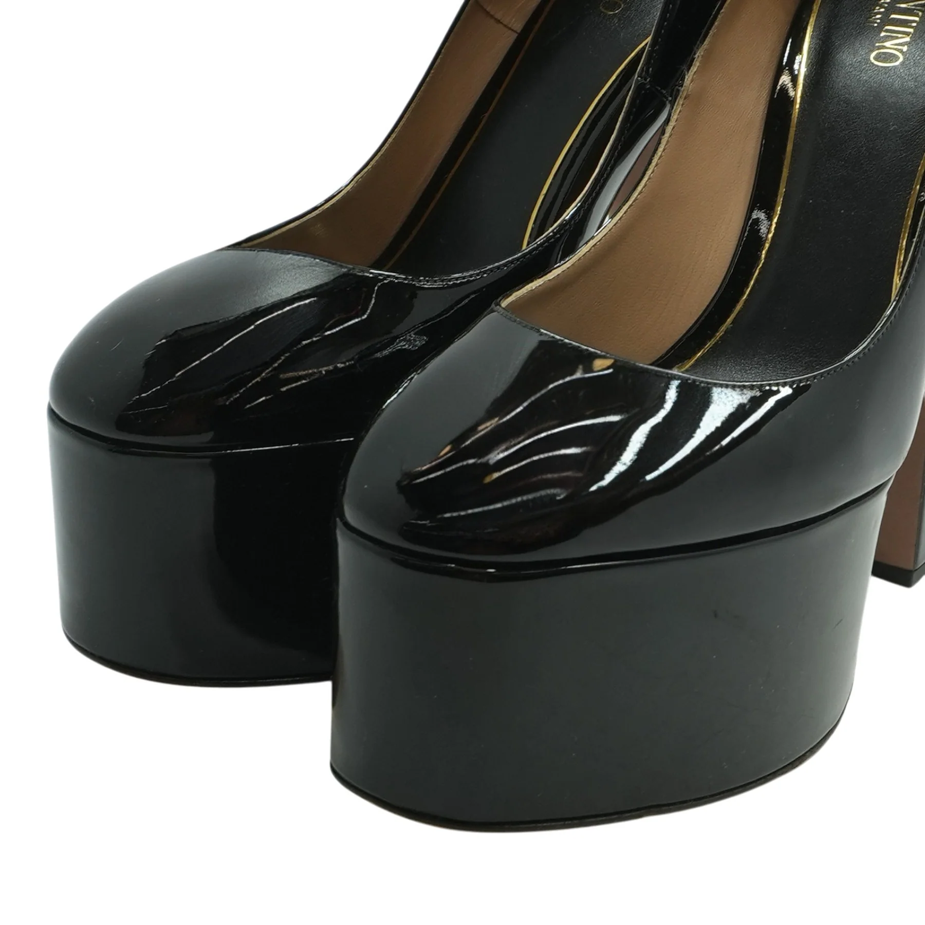 Black Patent Leather Platform Pumps - Image 5