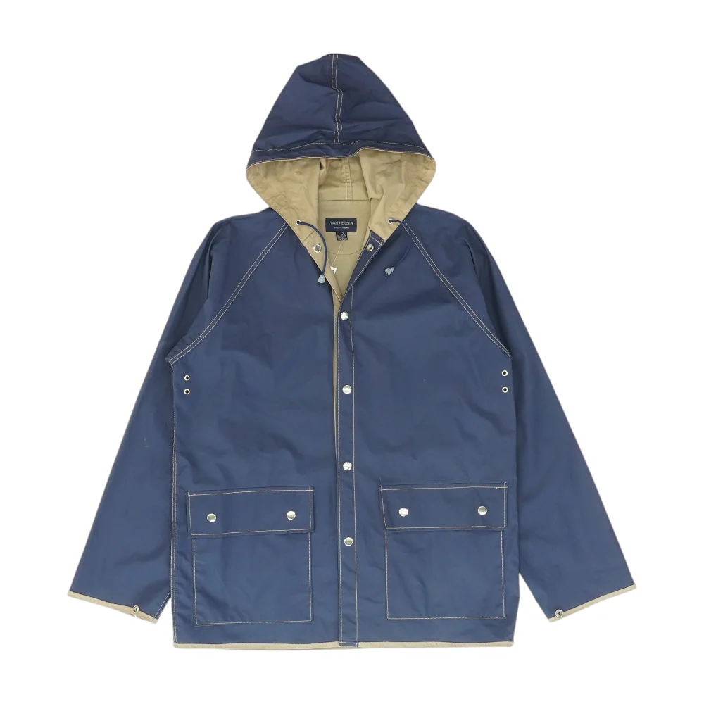 Navy Solid Rain Jacket