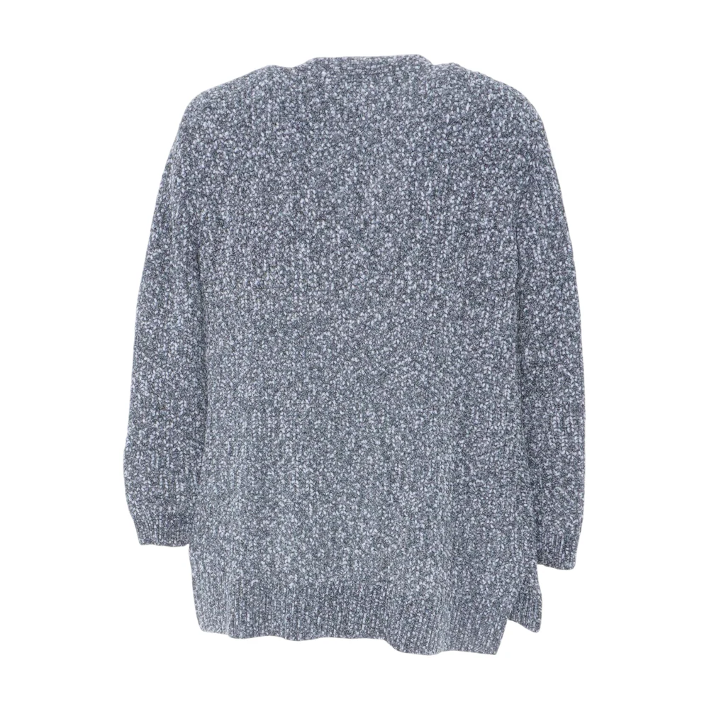 Gray Abstract Cardigan Sweater - Image 2