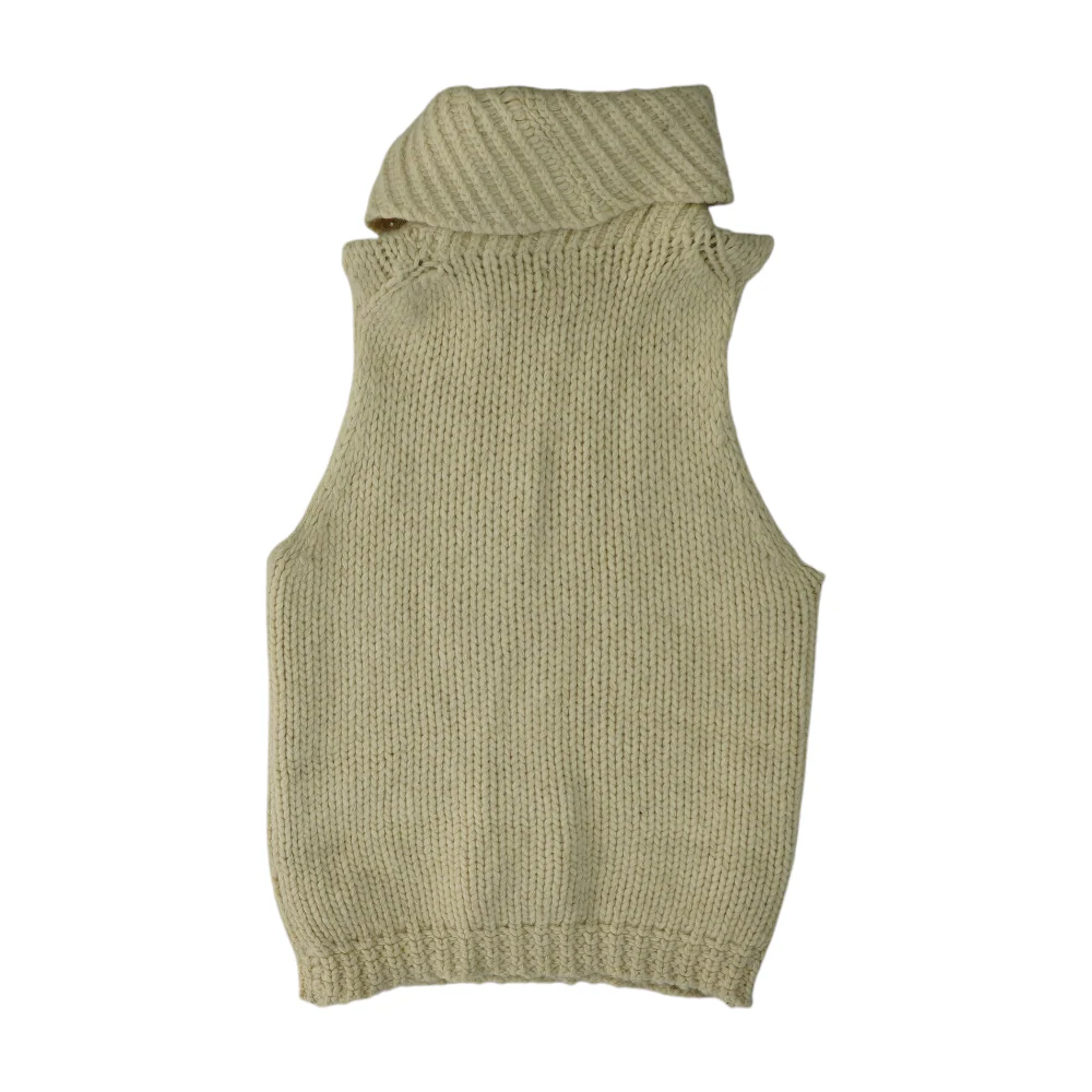 Beige Vest Sweater - Image 2