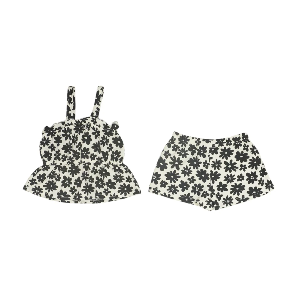 Black Floral Sleeveless Set - Image 2