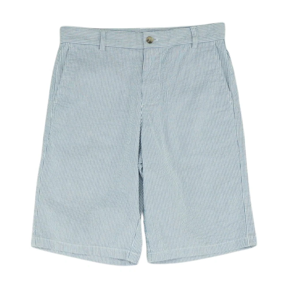 Blue Striped Chino Shorts