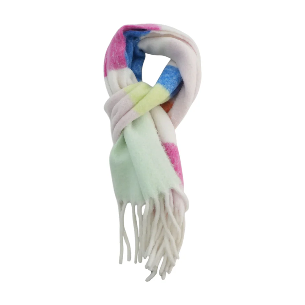 Multi Striped Wool Scarf