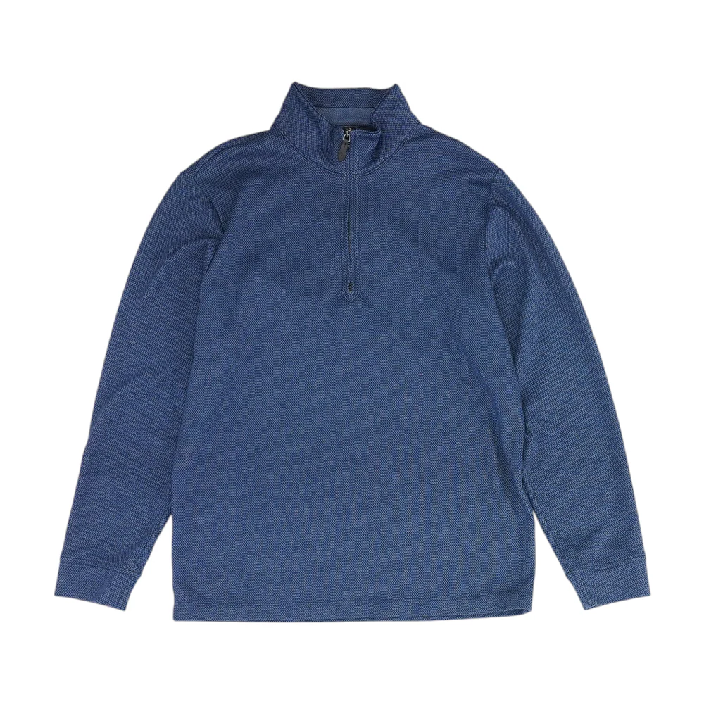 Blue Chevron 1/4 Zip Pullover