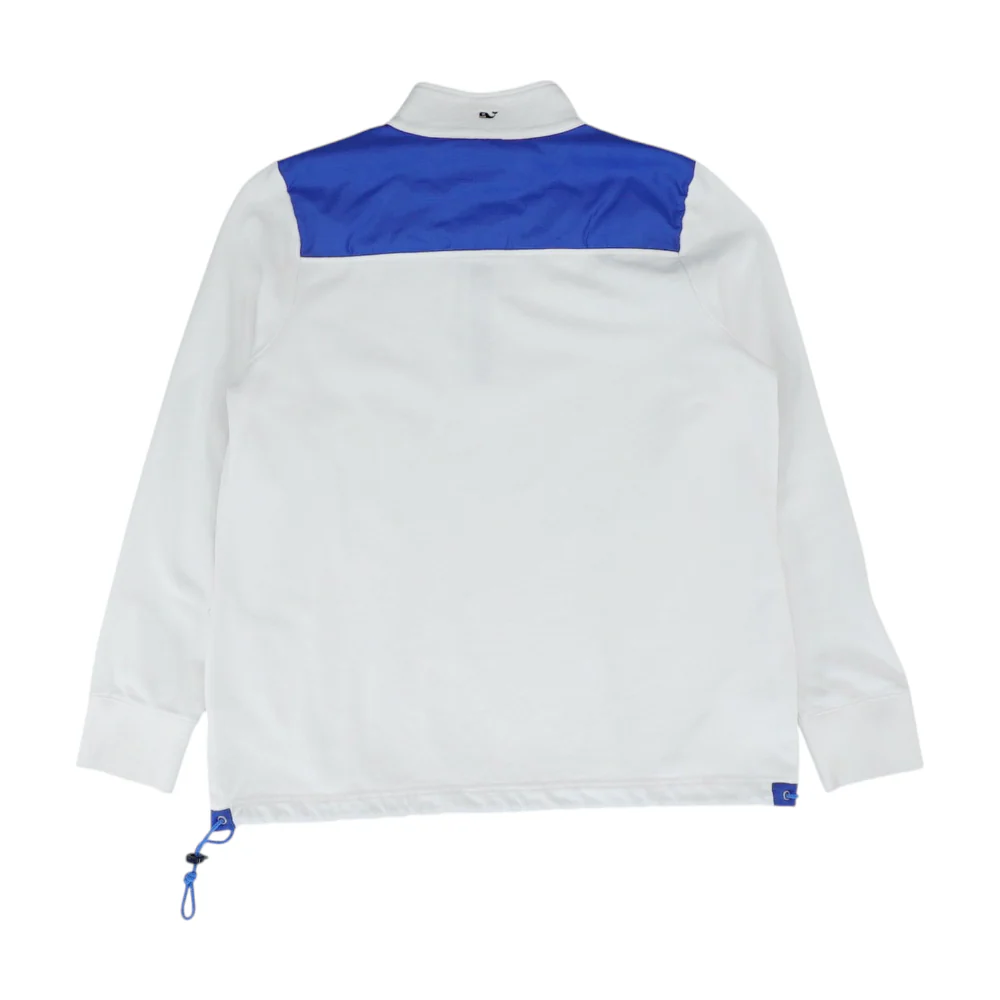 White Color Block 1/4 Zip Pullover - Image 2