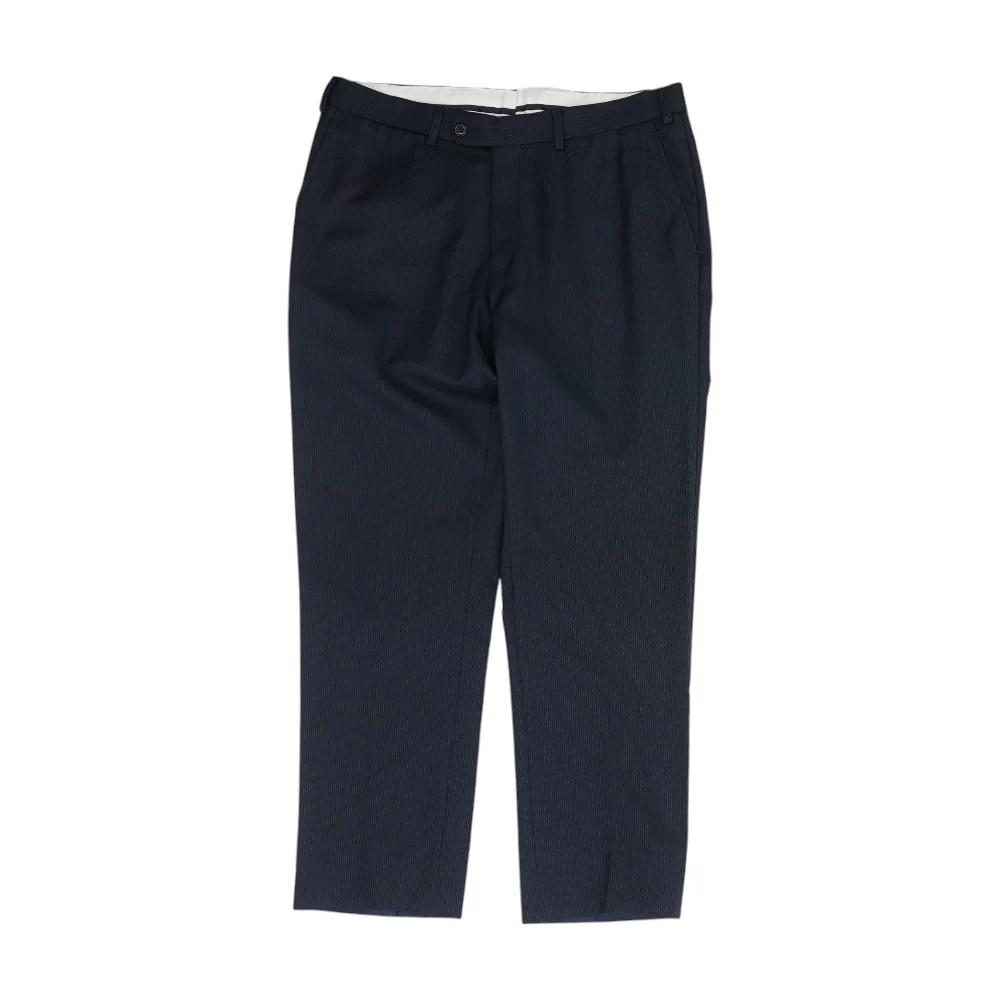 Navy Striped Regular Pants