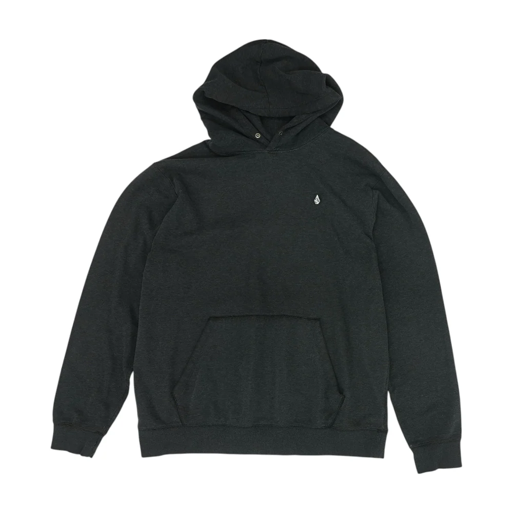 Charcoal Solid Hoodie Pullover