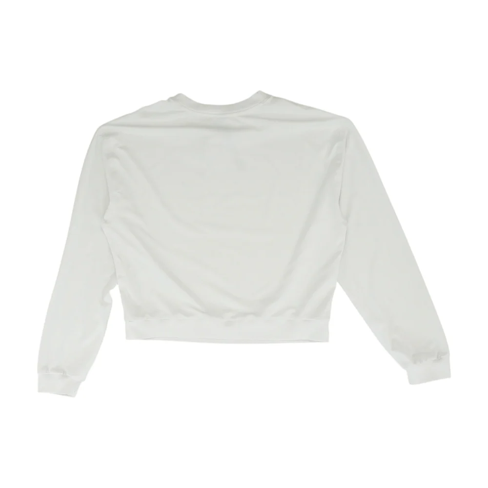 White Solid Sweatshirt Pullover - Image 2