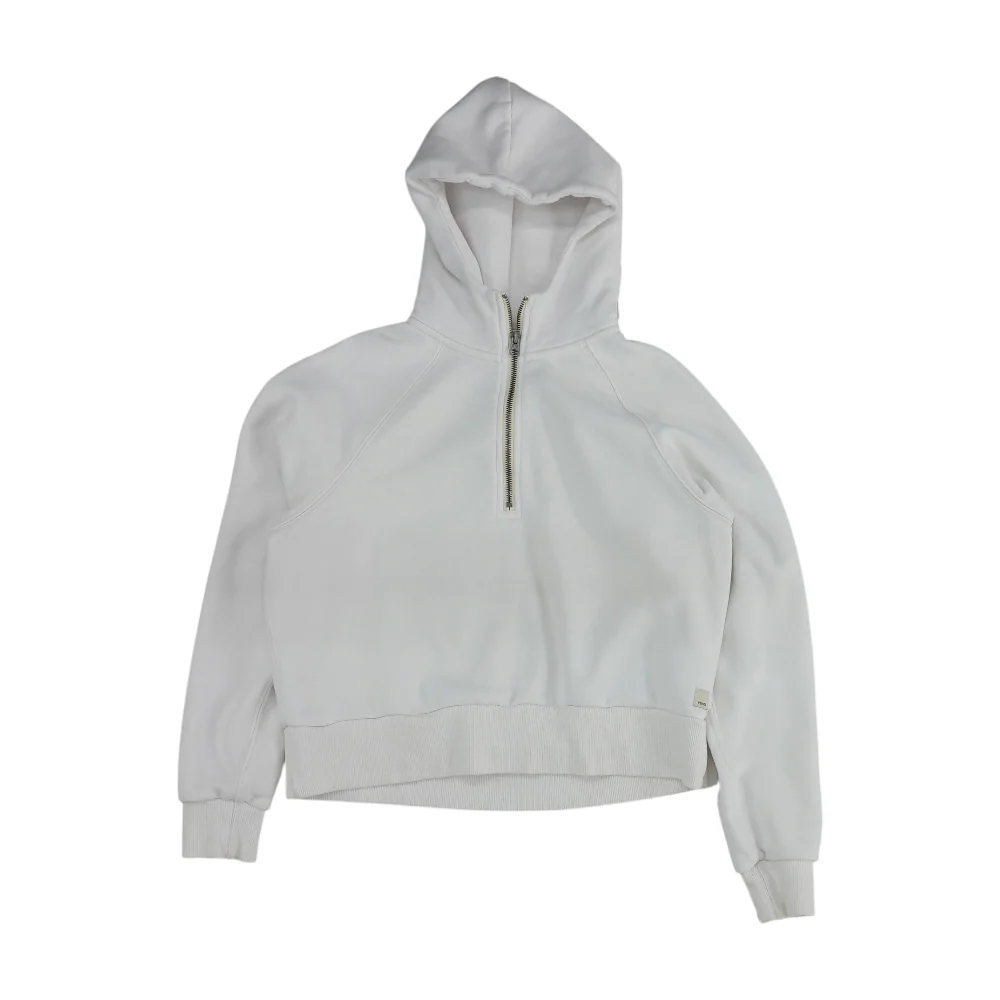 White Solid Hoodie Pullover
