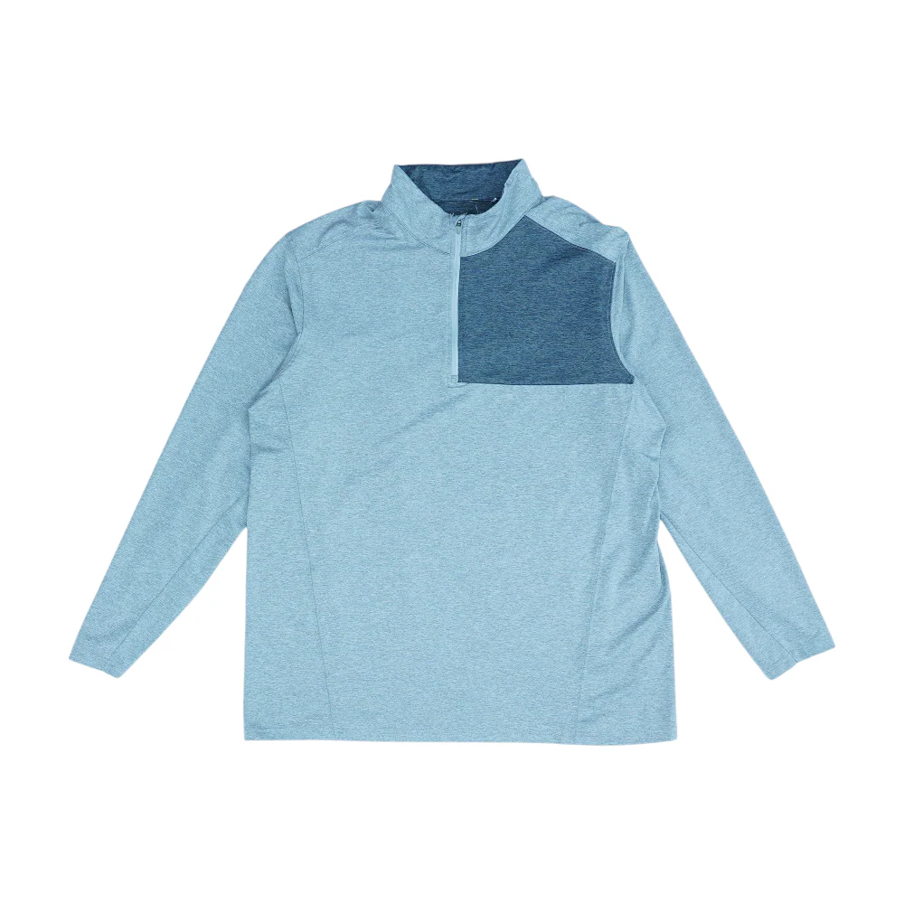 Gray Solid 1/4 Zip Pullover