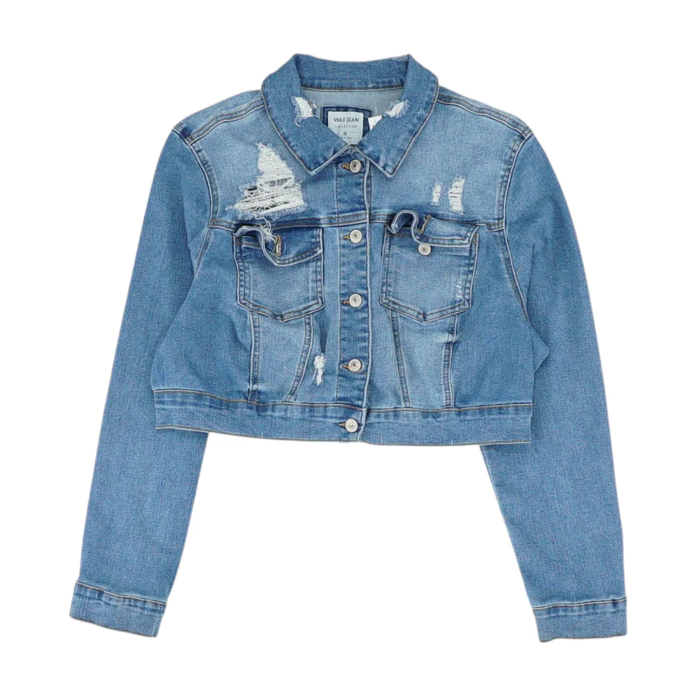 Blue Plus Solid Denim Jacket