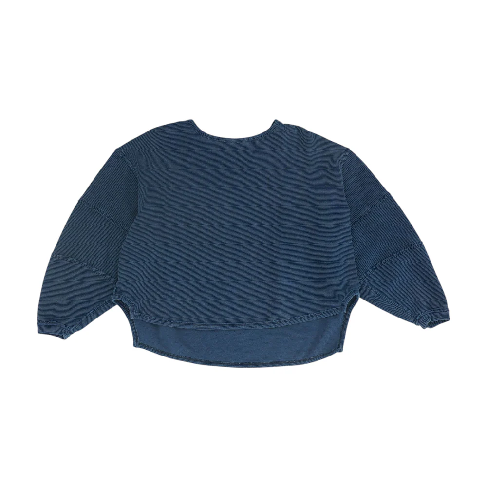 Navy Solid Sweatshirt Pullover
