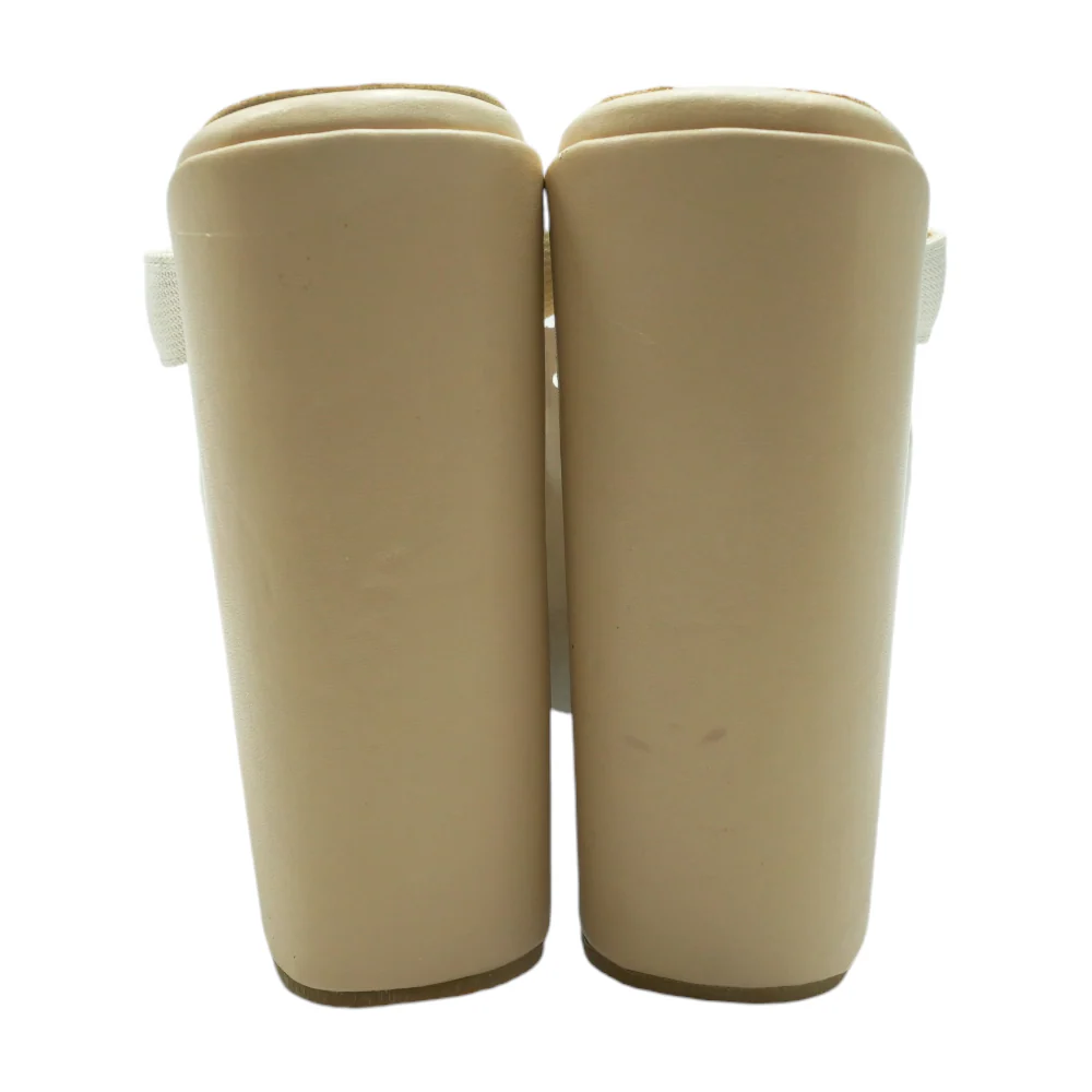 Beige Wedged Sandals - Image 2