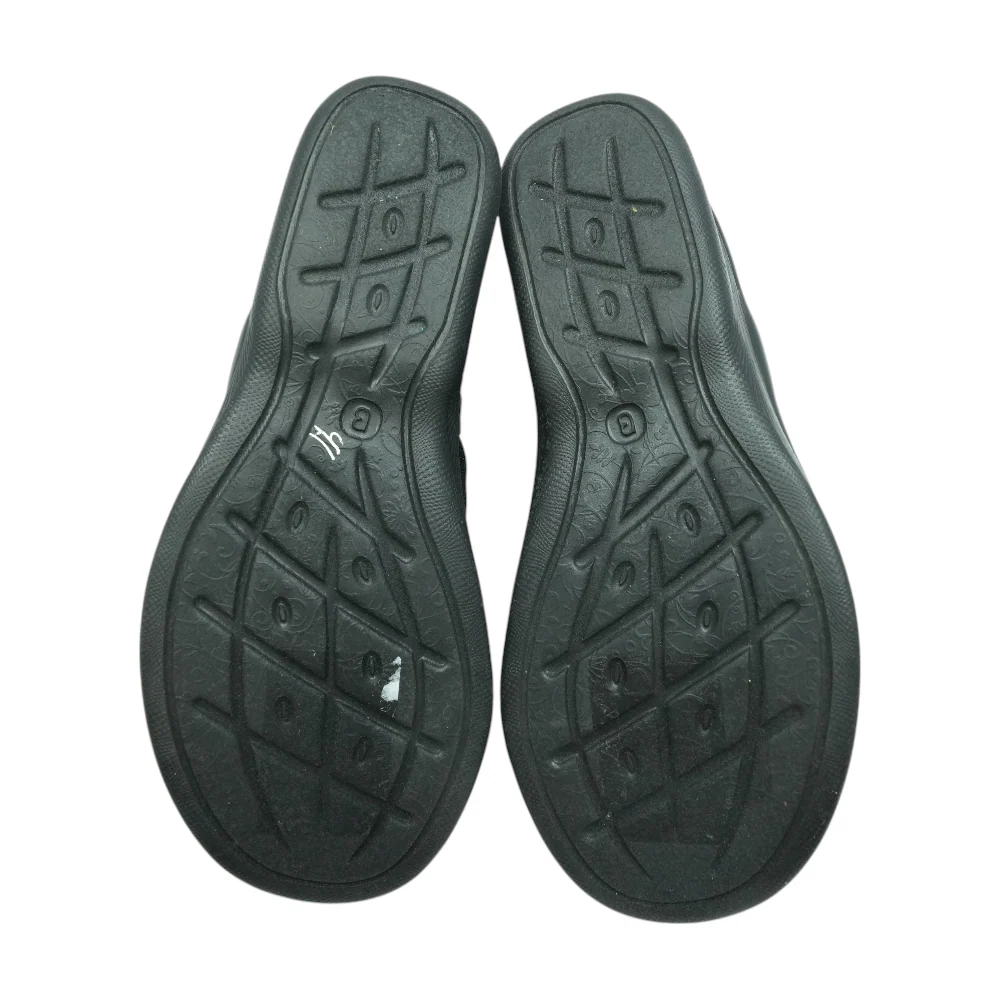 Black Wedged Sandals - Image 3