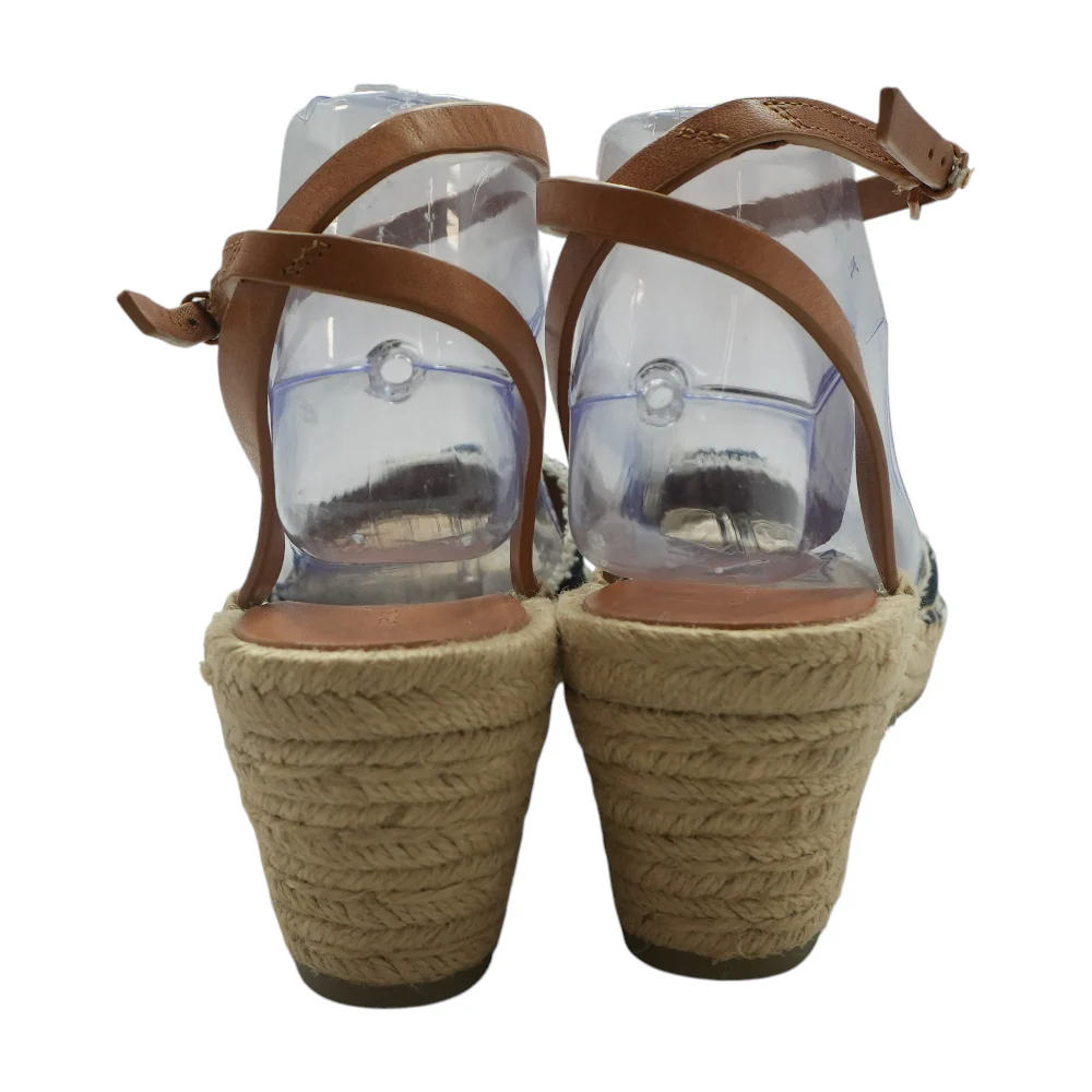 Navy Wedged Sandals - Image 2