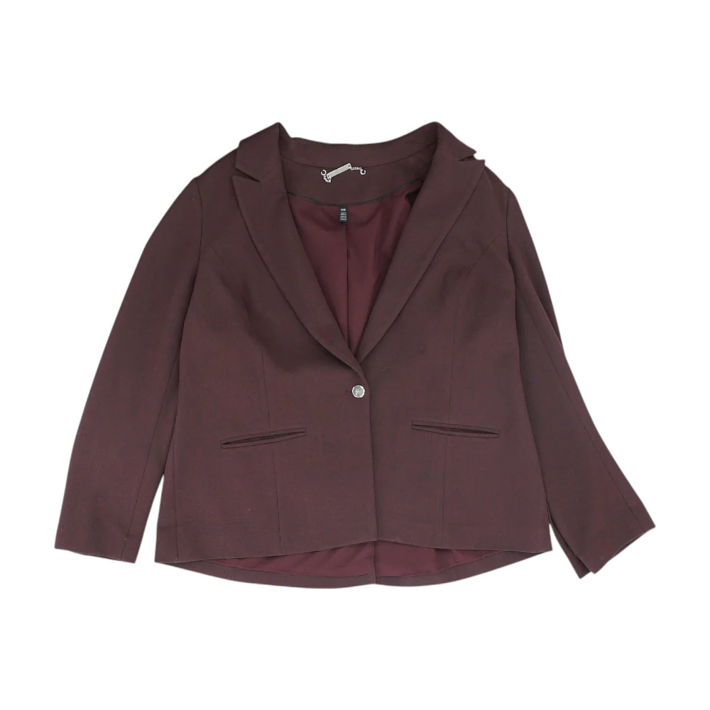 Maroon Solid Blazer