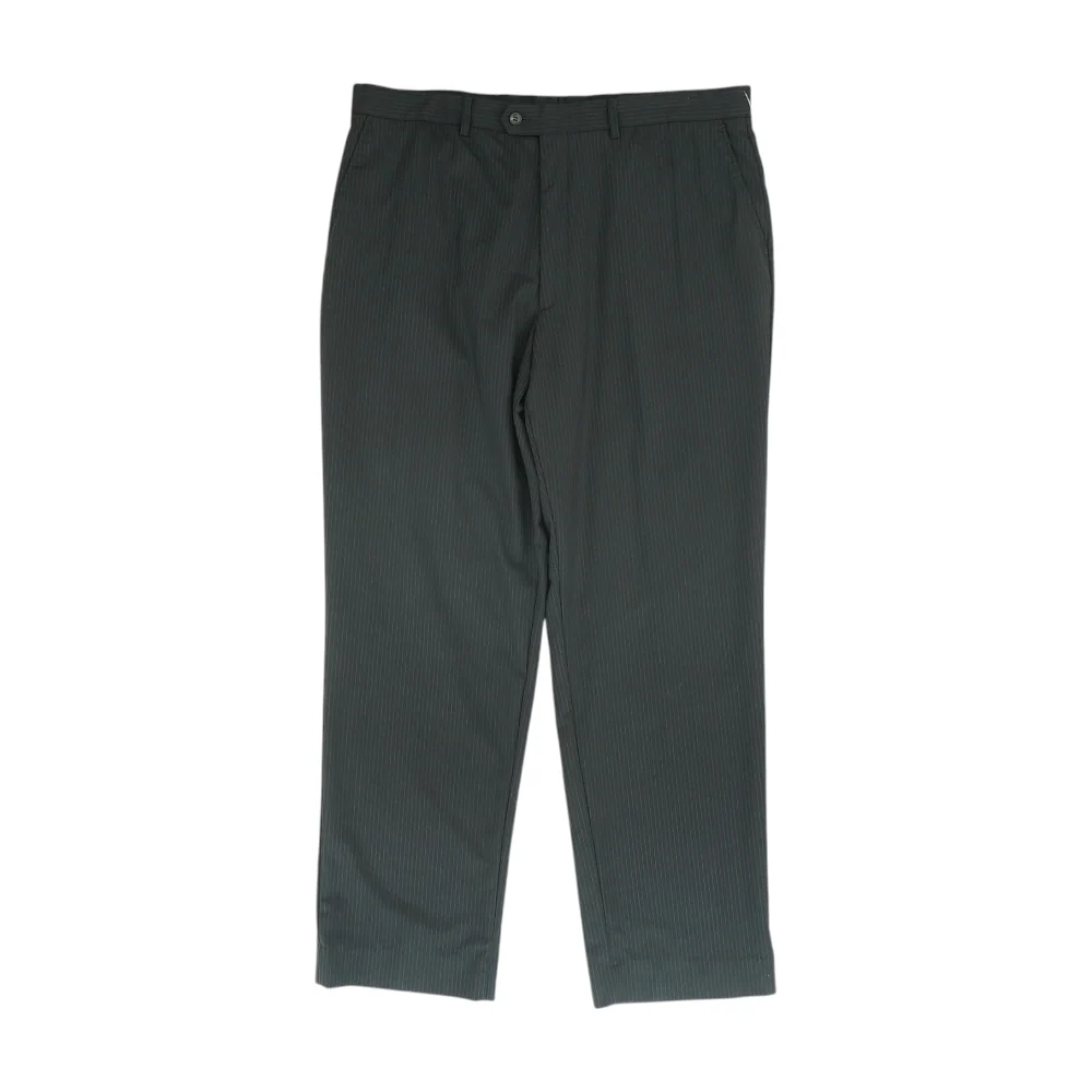 Black Striped Regular Pants