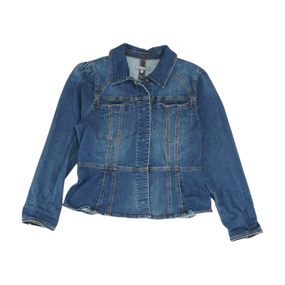 Navy Solid Denim Jacket